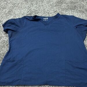 Cherokee Navy Blue Scrub Top